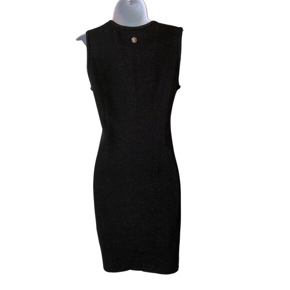 Roberto Cavalli Gold Black Knit Sleeveless Dress size 40 Wool Blend - Picture 2 of 12